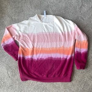 Athleta women's pink Ombre balance sweatshirt